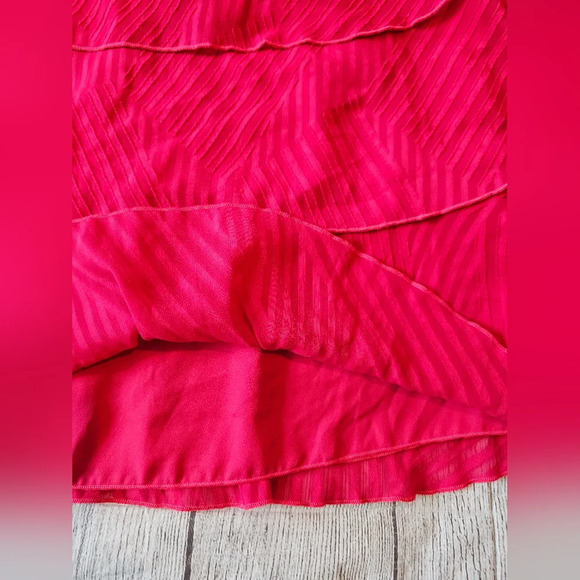 Amadi Anthropologie Women's Size Small Dark Pink Textured Layered Tank New w Tag - Picture 6 of 10